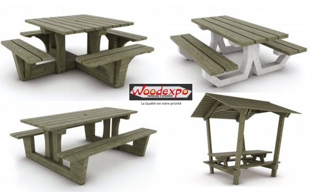 tables pique nique-mobilier urbain-mobextan-collstrop-woodexpo 78