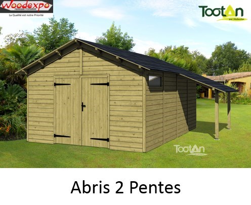 abri 2 pentes tootan- woodexpo 78